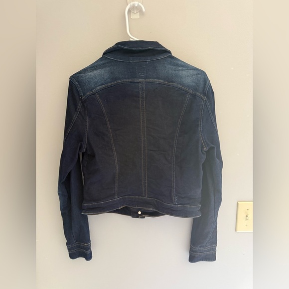 JAG Jean Jacket Women’s SZ S Dark Denim Button Front Closure Pockets Collared - Picture 8 of 11